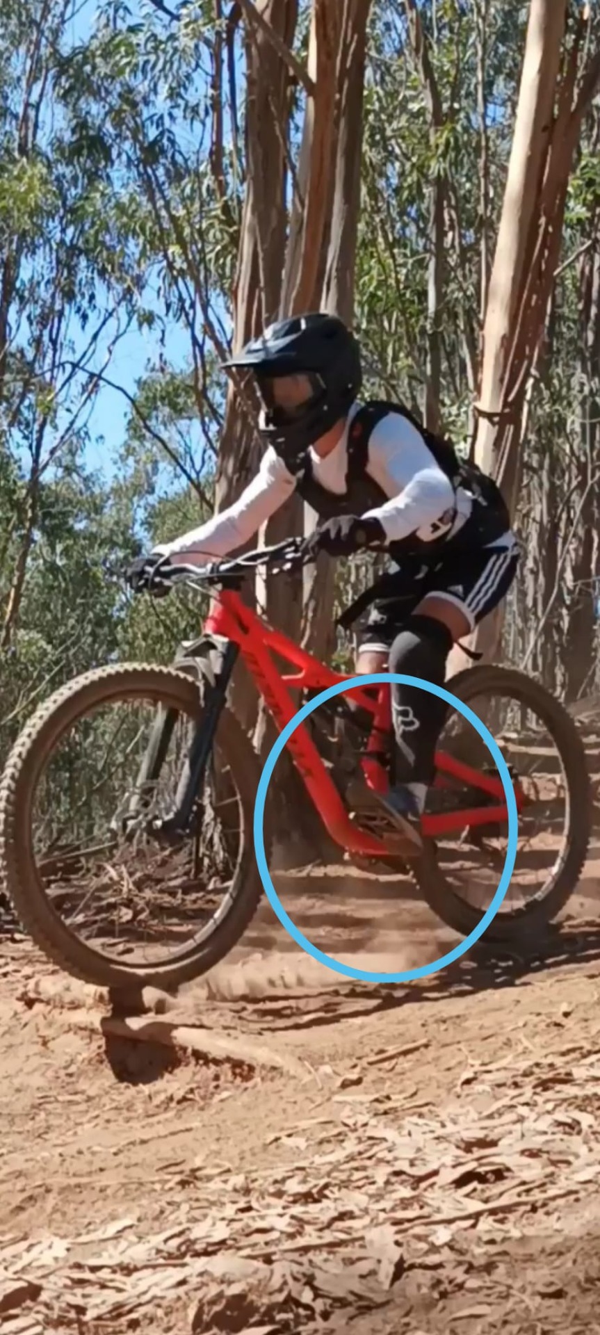 Posición correcta el tobillo ligeramente apuntando hacia el suelo